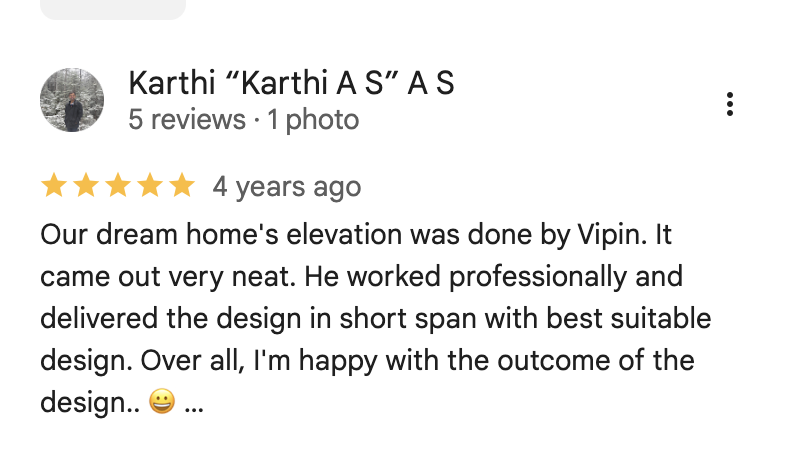 Karthi A S – Our dream home's elevation
